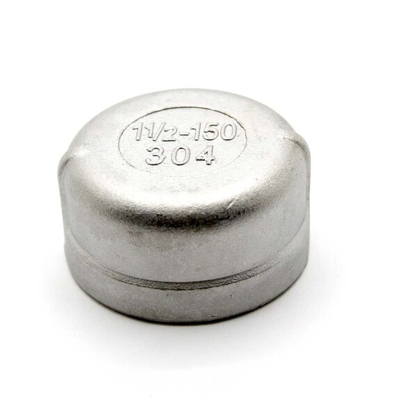 Thrifco Plumbing 1-1/2 Cap Stainless Steel, Bulk 8918087 - main